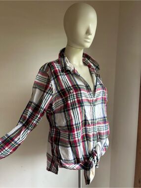at john bay xl Classic Plaid Button-Front Shirt in Multi-Color